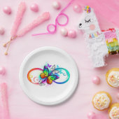 Helderheid met de regenboogvlinder papieren bordje (Feest)