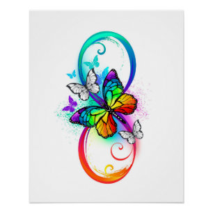 Helderheid met de regenboogvlinder perfect poster