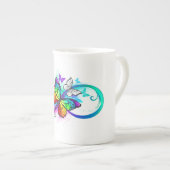 Helderheid met de regenboogvlinder porselein kop (Voorkant rechts)