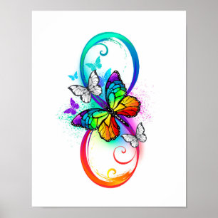 Helderheid met de regenboogvlinder poster