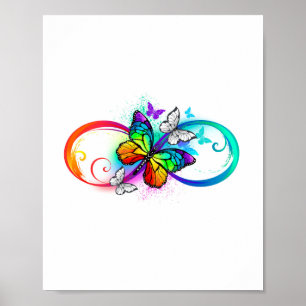 Helderheid met de regenboogvlinder poster