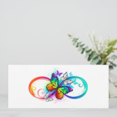 Helderheid met de regenboogvlinder save the date (Staand voorkant)