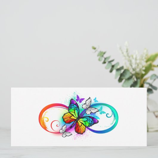 Helderheid met de regenboogvlinder save the date (Staand voorkant)