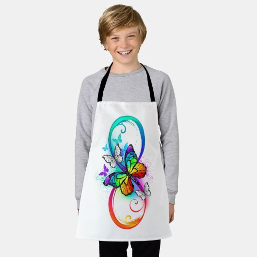 Helderheid met de regenboogvlinder schort (Gedragen)