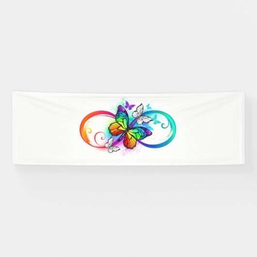 Helderheid met de regenboogvlinder spandoek (Horizontaal)