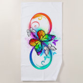 Helderheid met de regenboogvlinder strandlaken (Voorkant)