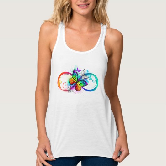 Helderheid met de regenboogvlinder tanktop (Voorkant)