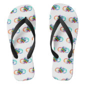 Helderheid met de regenboogvlinder teenslippers (Voetbed)
