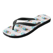 Helderheid met de regenboogvlinder teenslippers (Schuin)