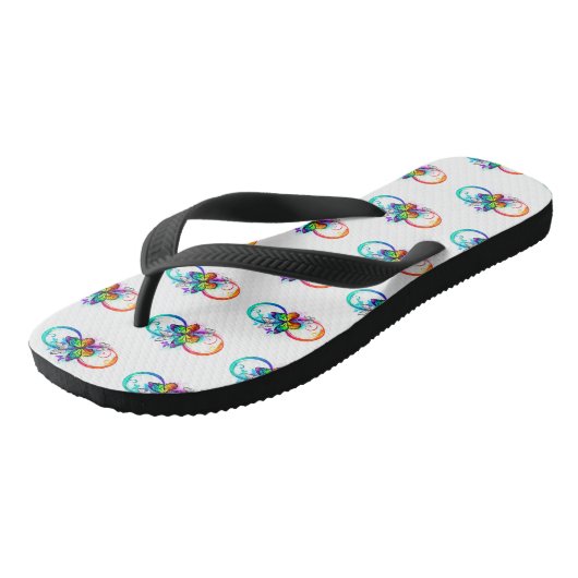 Helderheid met de regenboogvlinder teenslippers (Schuin)