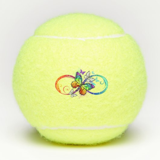 Helderheid met de regenboogvlinder tennisballen (Voorkant)