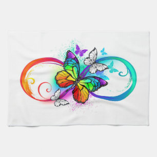 Helderheid met de regenboogvlinder theedoek