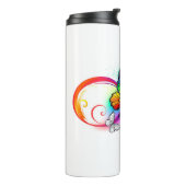 Helderheid met de regenboogvlinder thermosbeker (Gedraaid links)