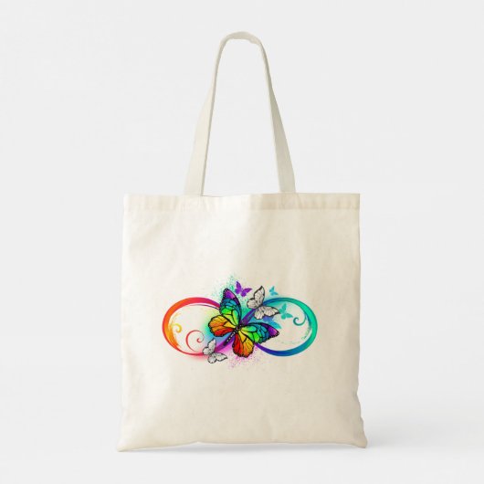 Helderheid met de regenboogvlinder tote bag (Achterkant)