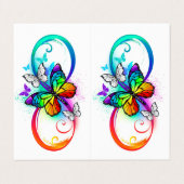 Helderheid met de regenboogvlinder  visitekaartje (Buitenkant ongevouwen)