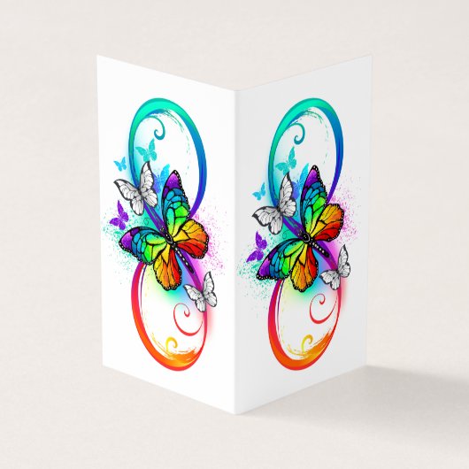 Helderheid met de regenboogvlinder  visitekaartje (Buitenkant)