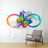 Helderheid met de regenboogvlinder wandkleed (In Situ (horizontaal))