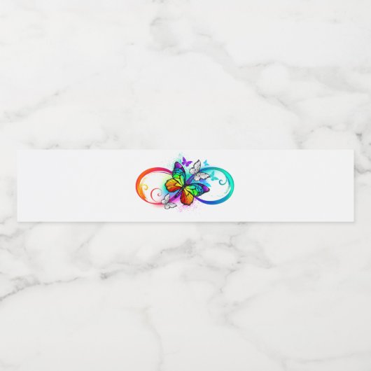 Helderheid met de regenboogvlinder waterfles etiket (Enkel label)