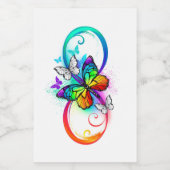 Helderheid met de regenboogvlinder wijn etiket (Enkel label)