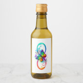 Helderheid met de regenboogvlinder wijn etiket (Voorkant)