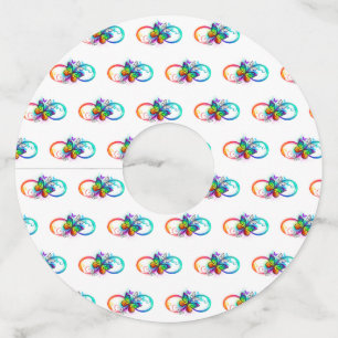 Helderheid met de regenboogvlinder wijnglaslabel