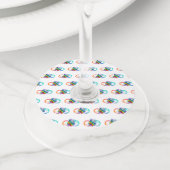 Helderheid met de regenboogvlinder wijnglaslabel (Dichtbij)