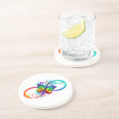 Helderheid met de regenboogvlinder zandsteen onderzetter (Zijkant)