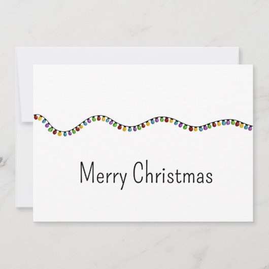 Helderheid met kerstlampjes feestdagenkaart (Voorkant)