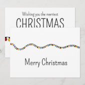 Helderheid met kerstlampjes feestdagenkaart (Voorkant / Achterkant)