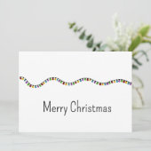 Helderheid met kerstlampjes feestdagenkaart (Staand voorkant)