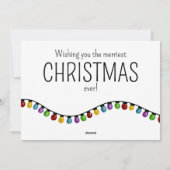 Helderheid met kerstlampjes feestdagenkaart (Achterkant)