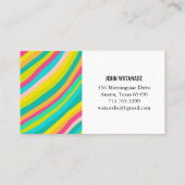 Helderheid minimalistische strepen handgemaakt visitekaartje (Achterkant)