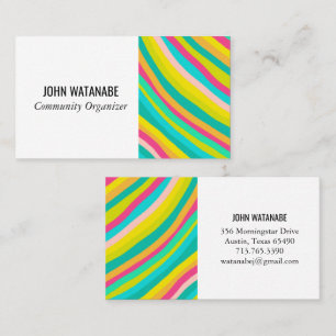 Helderheid minimalistische strepen handgemaakt visitekaartje