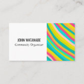 Helderheid minimalistische strepen handgemaakt visitekaartje (Voorkant)