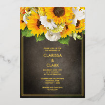 Helderheid moderne zonnebloem Geel Rustic Wedding