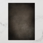 Helderheid moderne zonnebloem Geel Rustic Wedding Folie Uitnodiging (Achterkant)