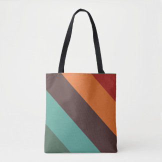 Helderheid, oorkleuren, brede diagonale streep tote bag