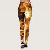 Helderheid Oranje Abstracte drijvers Zonnewateren Leggings (Achterkant)