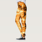 Helderheid Oranje Abstracte drijvers Zonnewateren Leggings (Links)