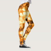 Helderheid Oranje Abstracte drijvers Zonnewateren Leggings (Rechts)