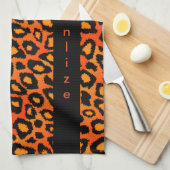 Helderheid Oranje afdrukken Theedoek (Quarter Fold)