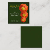 Helderheid Oranje blaasventiel Vierkante Visitekaartje (Voorkant / Achterkant)