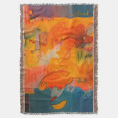 Helderheid Oranje en Blauwgroen blauw-schroefdraad Deken (Voorkant Verticaal)