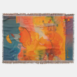 Helderheid Oranje en Blauwgroen blauw-schroefdraad Deken