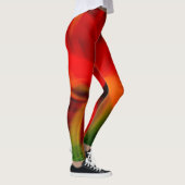 Helderheid Oranje en groen Abstract Leggings (Rechts)