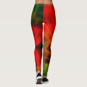Helderheid Oranje en groen Abstract Leggings (Achterkant)