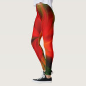 Helderheid Oranje en groen Abstract Leggings (Links)