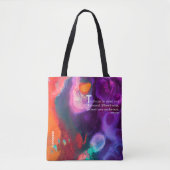 Helderheid Oranje en Paarse Abstracte Waterverf Tote Bag (Voorkant)