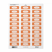 Helderheid Oranje en wit flessenetiket Etiket (Full Sheet)