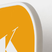 Helderheid Oranje en wit gestreept monogram Pickleball Paddle (Links Detail)